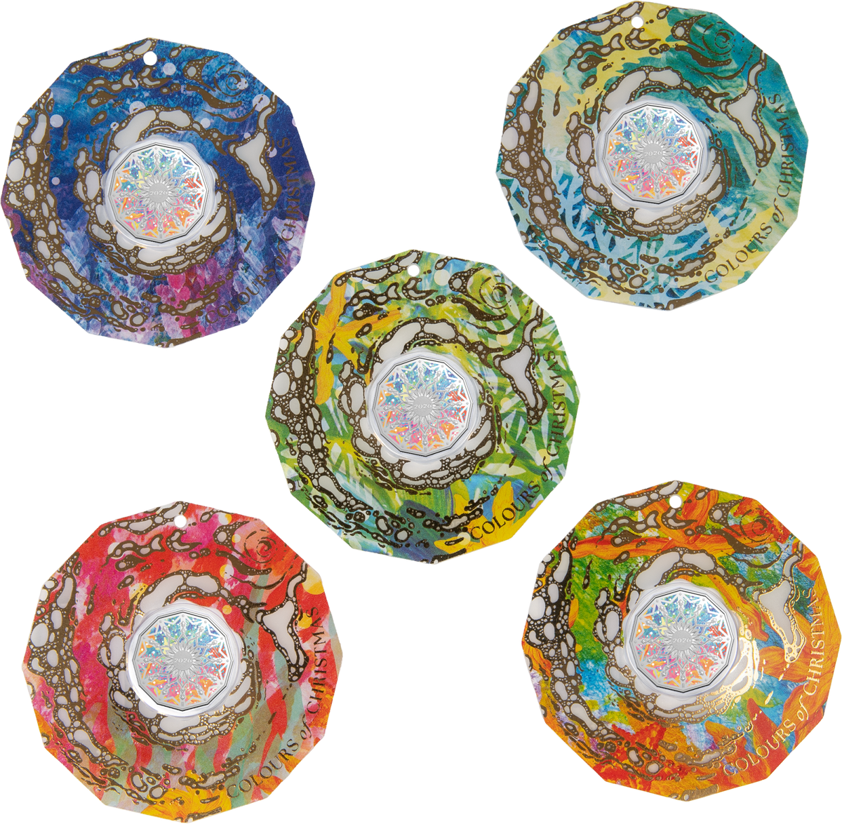 2026 50c Coloured Uncirculated Coin – Christmas Decoration
