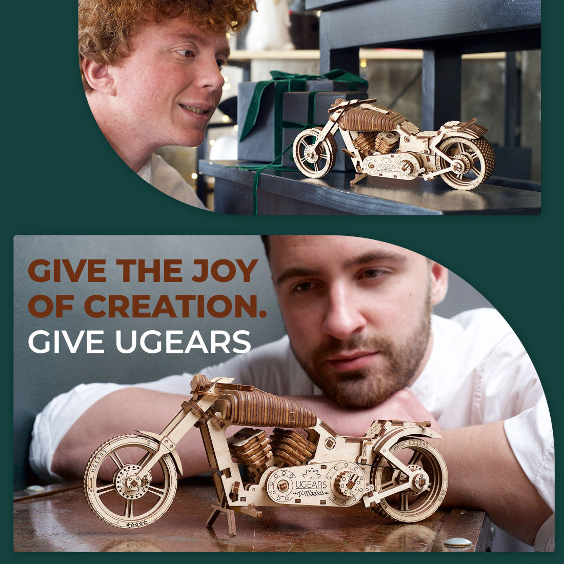 Ugears Self-propelled Wooden 3D Puzzle Bike VM-02