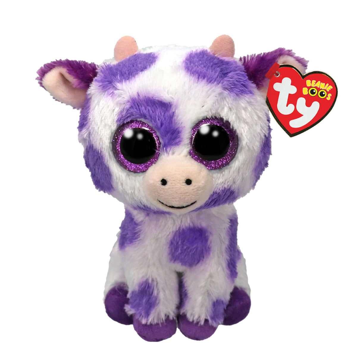 Ty Beanie Boos Ethel Purple Spots Cow