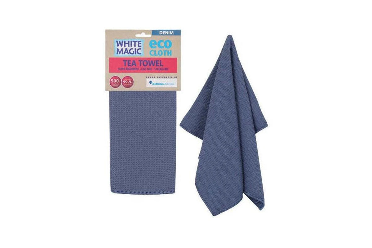 White Magic Eco Cloth Kitchen Tea Towel Dish Glassware Drying