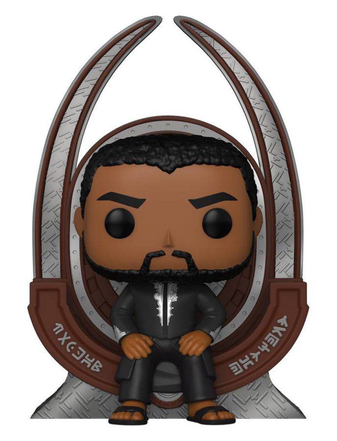 Black Panther T'Challa on Throne Exclusive Pop! Deluxe Vinyl Figure #1113