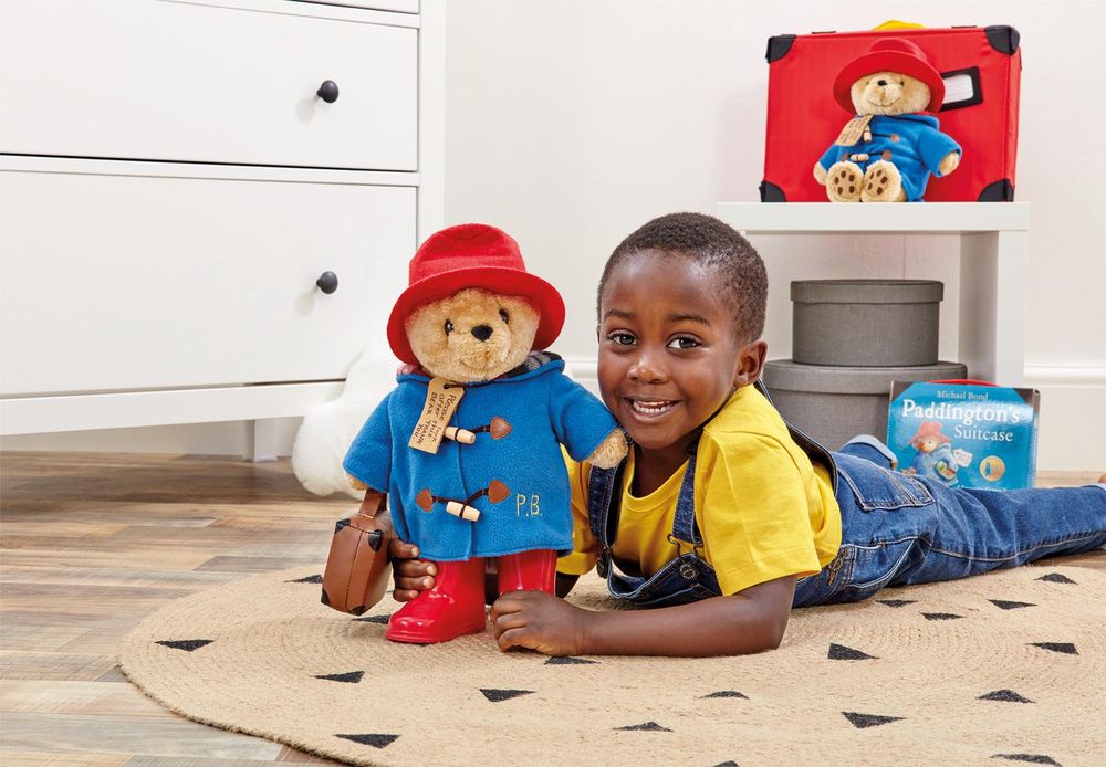 Paddington With Blue Coat, Boots & Suitcase