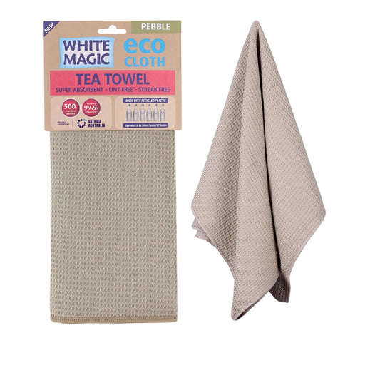 White Magic Tea Towel (Pebble) - 70 x 50 cm