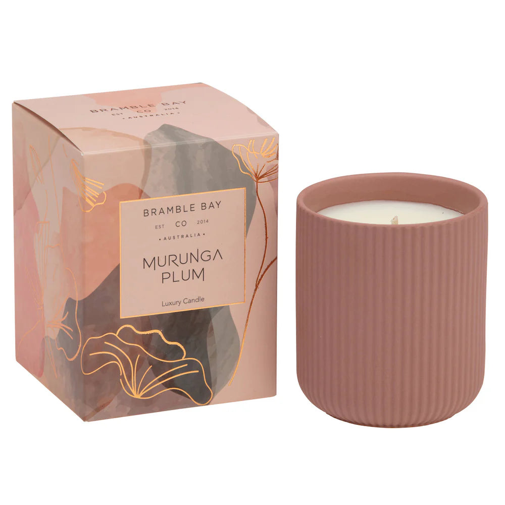 Bramble Bay Co Murunga Plum Ceramic Candle