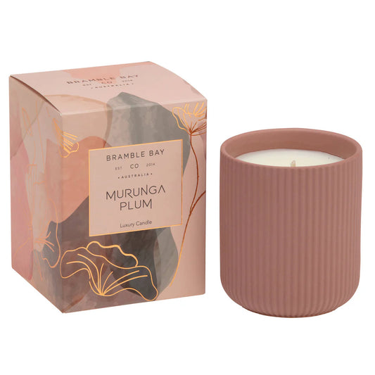Bramble Bay Co Murunga Plum Ceramic Candle