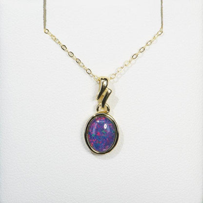 Gold Plated Triplet Opal Pendant