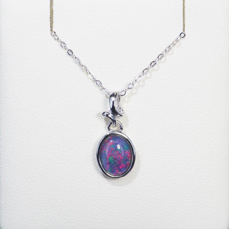 Sterling Silver Triplet Opal Pendant