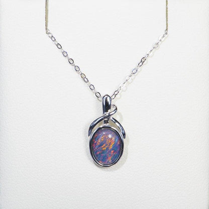 Sterling Silver Triplet Opal Pendant