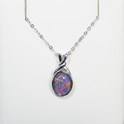 Sterling Silver Triplet Opal Pendant