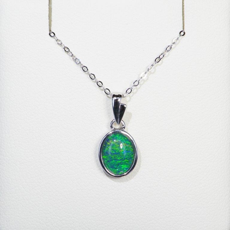 Sterling Silver Triplet Opal Pendant