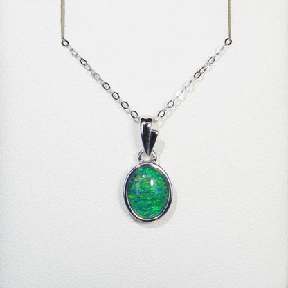 Sterling Silver Triplet Opal Pendant