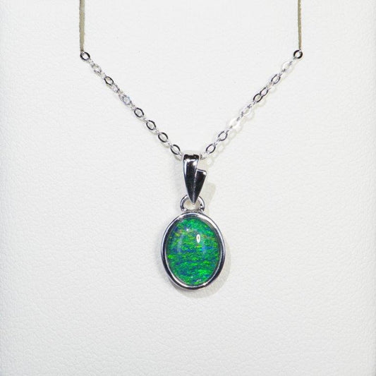 Sterling Silver Triplet Opal Pendant