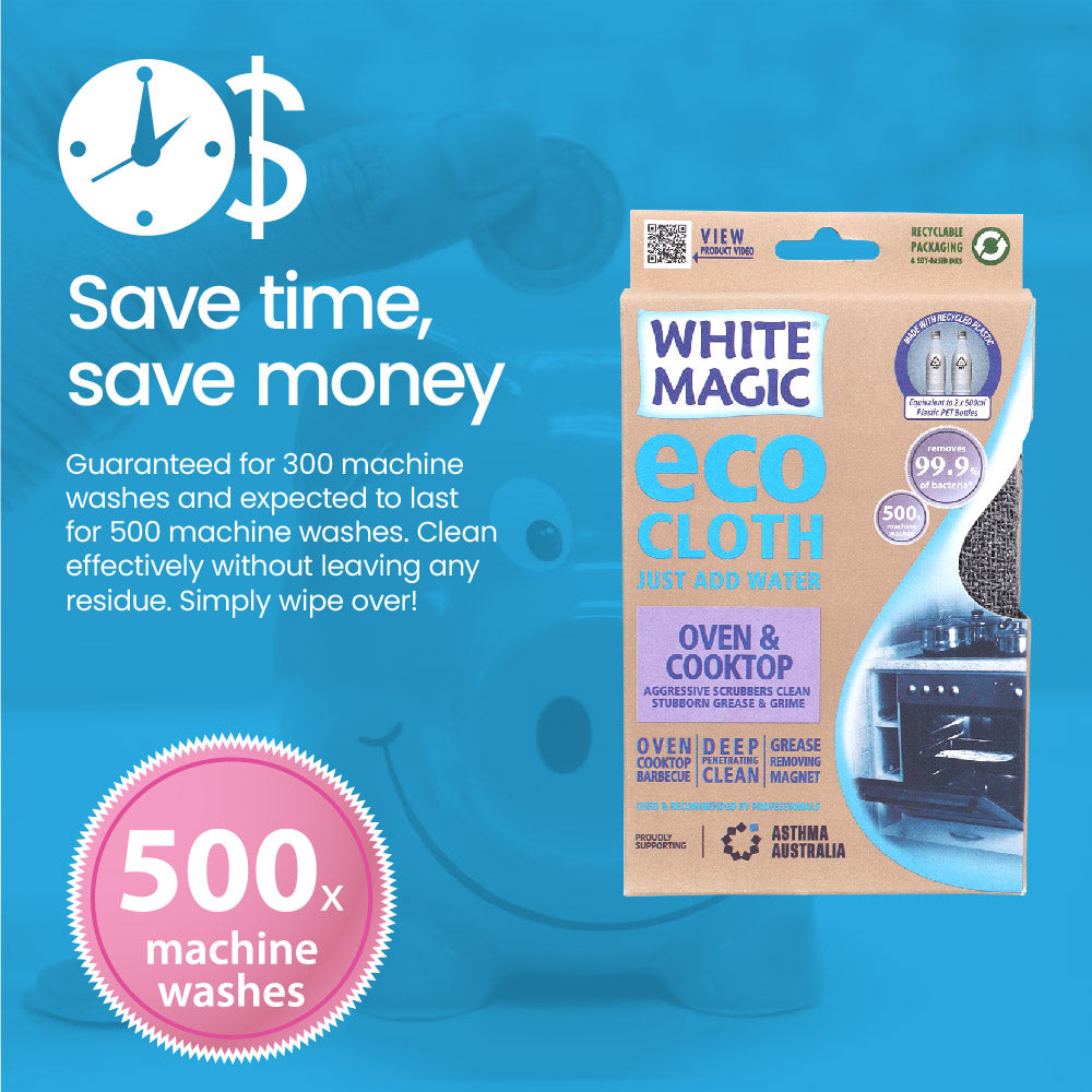 Eco Cloth Oven and Cooktop Cleaning Tool White Magic