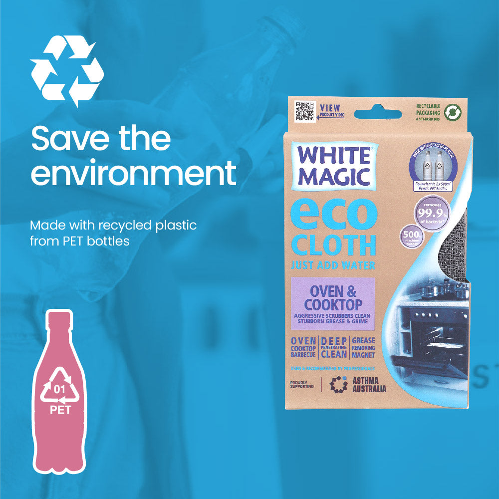 Eco Cloth Oven and Cooktop Cleaning Tool White Magic