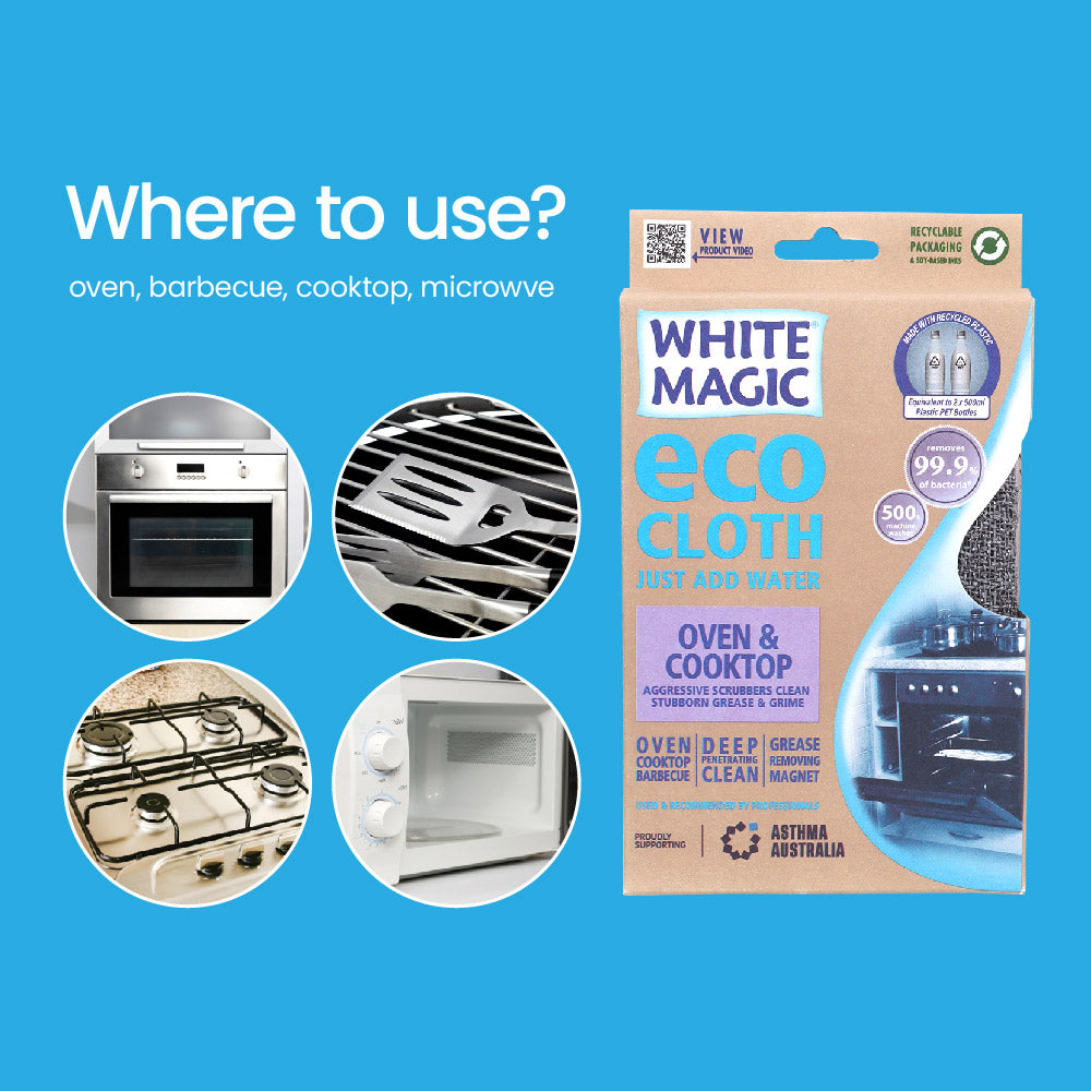 Eco Cloth Oven and Cooktop Cleaning Tool White Magic