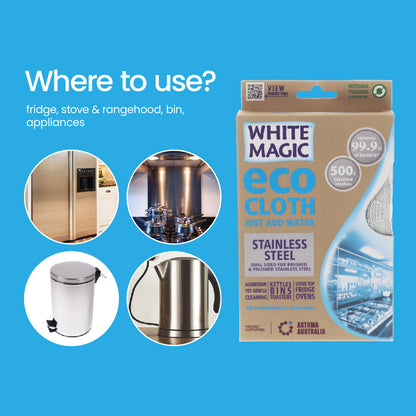 Eco Cloth Stainless Steel Cleaning Tool by White Magic