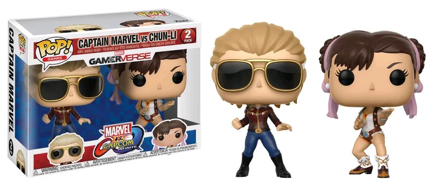 Marvel vs Capcom: Infinite - Captain Marvel vs. Chun-Li Pop! Vinyl 2-pack