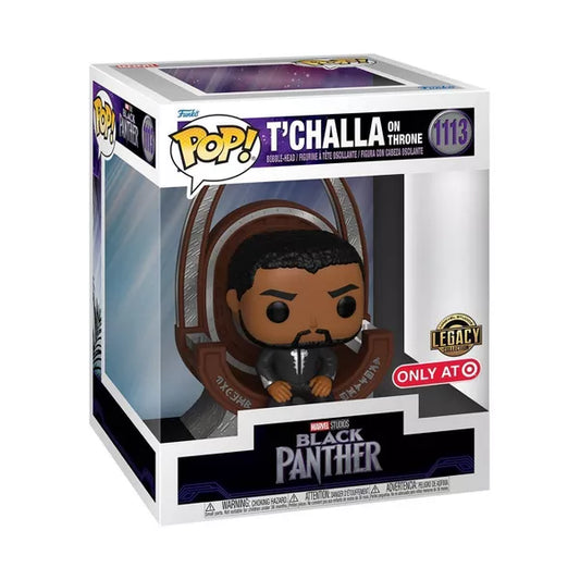 Black Panther T'Challa on Throne Exclusive Pop! Deluxe Vinyl Figure #1113