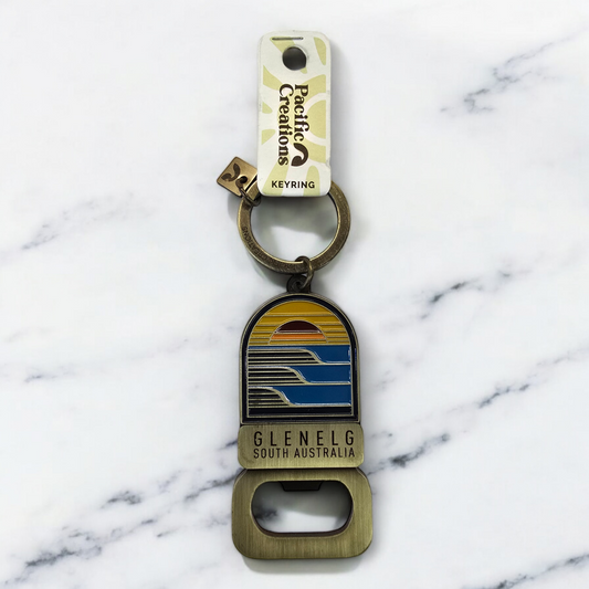 Glenelg South Australia Souvenir Bottle Opener Keyring - Surf Formation