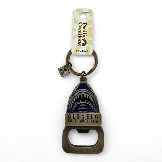 Glenelg South Australia Souvenir Bottle Opener Keyring - Shark