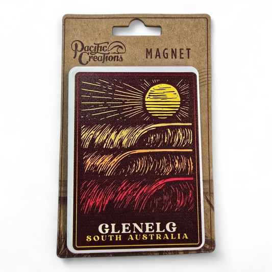 South Australia Glenelg Premium Fridge Magnet - Rolling Barrels