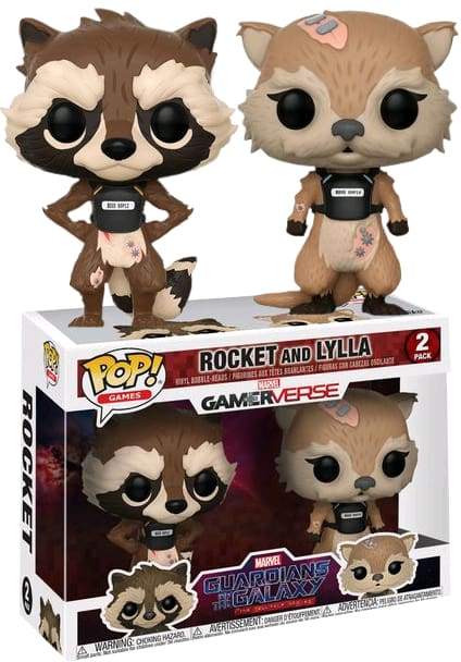 Funko Marvel Gamerverse Guardians of the Galaxy: The Telltale Series POP! Games Rocket & Lylla Vinyl Figure 2-Pack