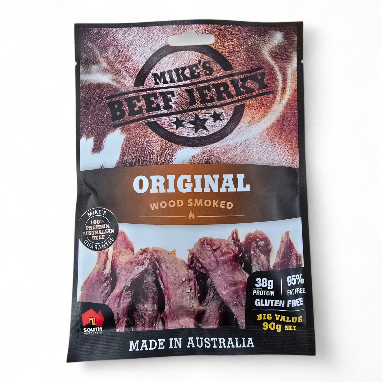 South Australian Mike's Beef Jerky Original|Black Pepper|Chilli 90g Packet