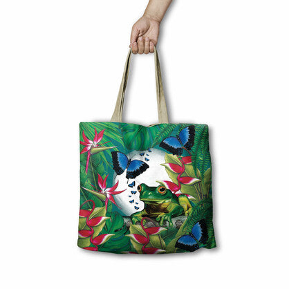 Lisa Pollock RSB21 Green Frog Shopping Bag