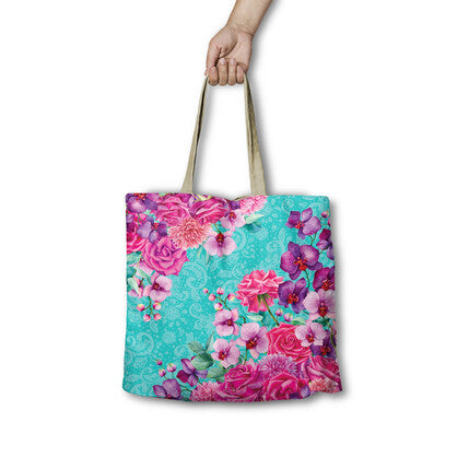 Lisa Pollock RSB85 Rose Bouquet Shopping Bag