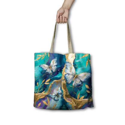 Lisa Pollock RSB102 Shopping Bag Tranquil Butterflies