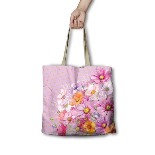 Lisa Pollock RSB103 Shopping Bag Wistful Wildflowers