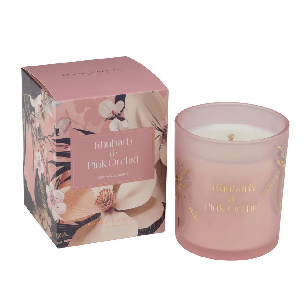 Bramble Bay Co Scent with Love Candle - Rhubarb & Pink Orchid