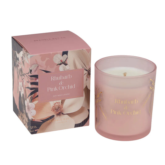 Bramble Bay Co Scent with Love Candle - Rhubarb & Pink Orchid