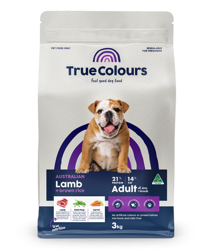 True Colours Adult Lamb & Brown Rice Dog Food – 3kg – product