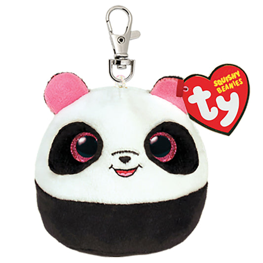 Ty Squishy Beanies Clip - Bamboo Black & White Panda