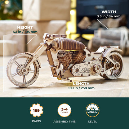 Ugears Self-propelled Wooden 3D Puzzle Bike VM-02