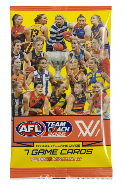 2026 AFLW TeamCoach trading cards pack – view 3