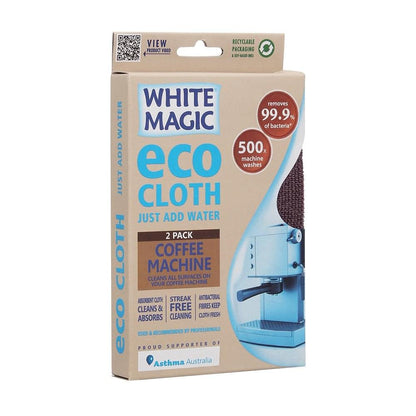 Eco Cloth Pack of 2 Coffee Machine Cleaning Tool White Magic