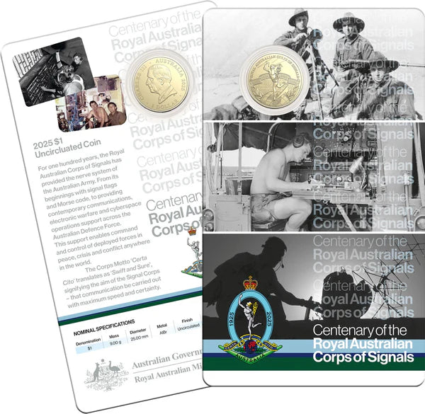 Centenary of Royal Australian Corps of Signal 2025 $1 Uncirculated Coin
