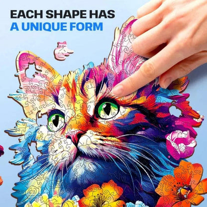 Escpe Welt Cat 200pc Wooden Jigsaw Puzzle