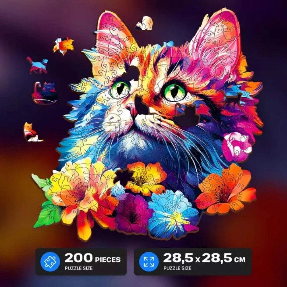 Escpe Welt Cat 200pc Wooden Jigsaw Puzzle