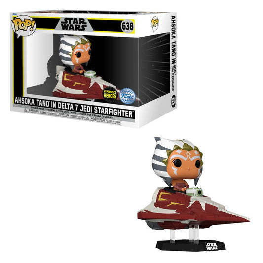 Star Wars: The Clone Wars - Ahsoka Tano in Delta-7B Jedi Starfighter Pop! Rides Vinyl Figure