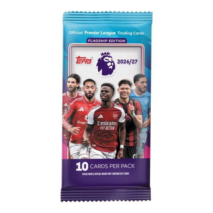 Topps Premier League 2026/2027 booster pack packaging