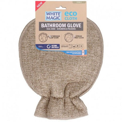 Eco Cloth Bathroom Glove Cleaning Tool - Pebble - White Magic