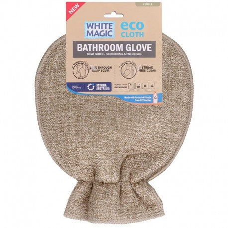 Eco Cloth Bathroom Glove Cleaning Tool - Pebble - White Magic