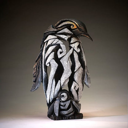 Edge Sculpture - Penguin with Baby Chick