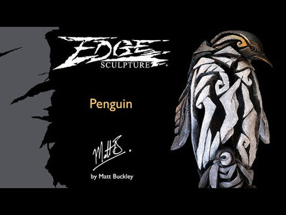 Edge Sculpture - Penguin with Baby Chick